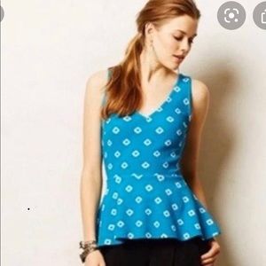Blue Patterned Women's Top